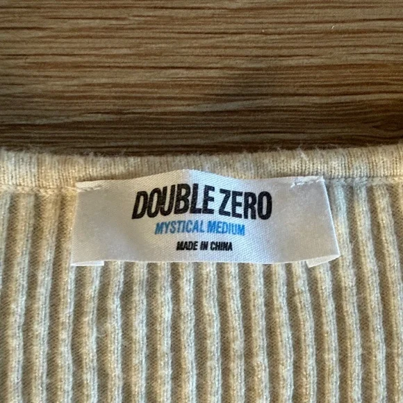 Double Zero Beige Ribbed Knitwear - Picture 2 of 4